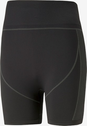 Skinny Pantaloni sport de la PUMA pe negru: față