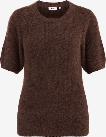 Pull-over WE Fashion en marron : devant