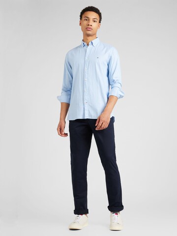 TOMMY HILFIGER Slim Fit Hemd 'FLEX' in Blau