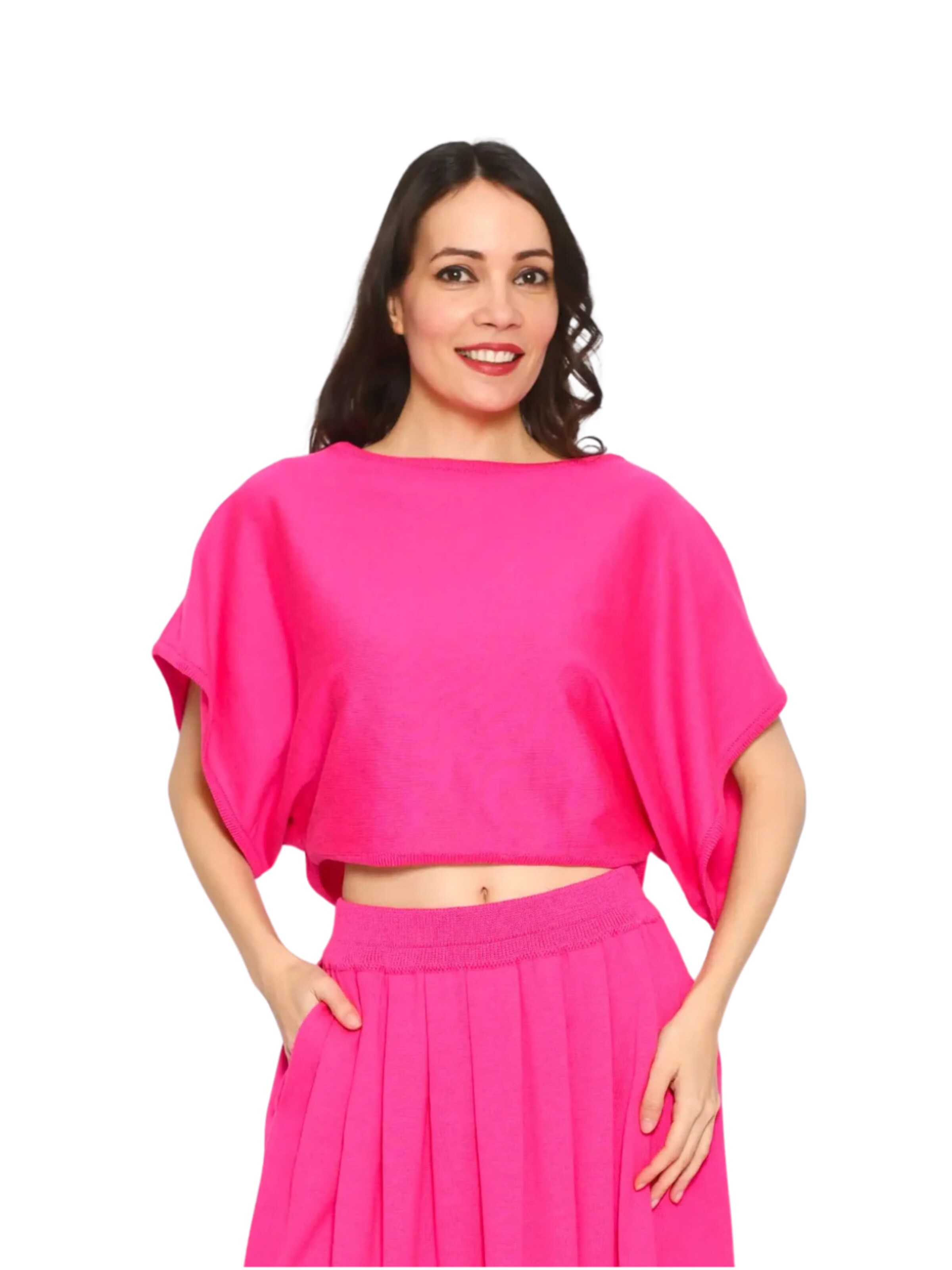 Süel knitwear - Top de punto 'Hanna' en rosa: frente