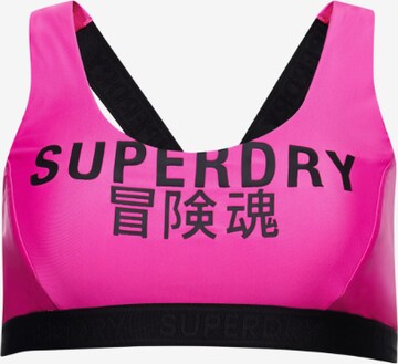 Superdry Bralette Bikini Top in Pink: front
