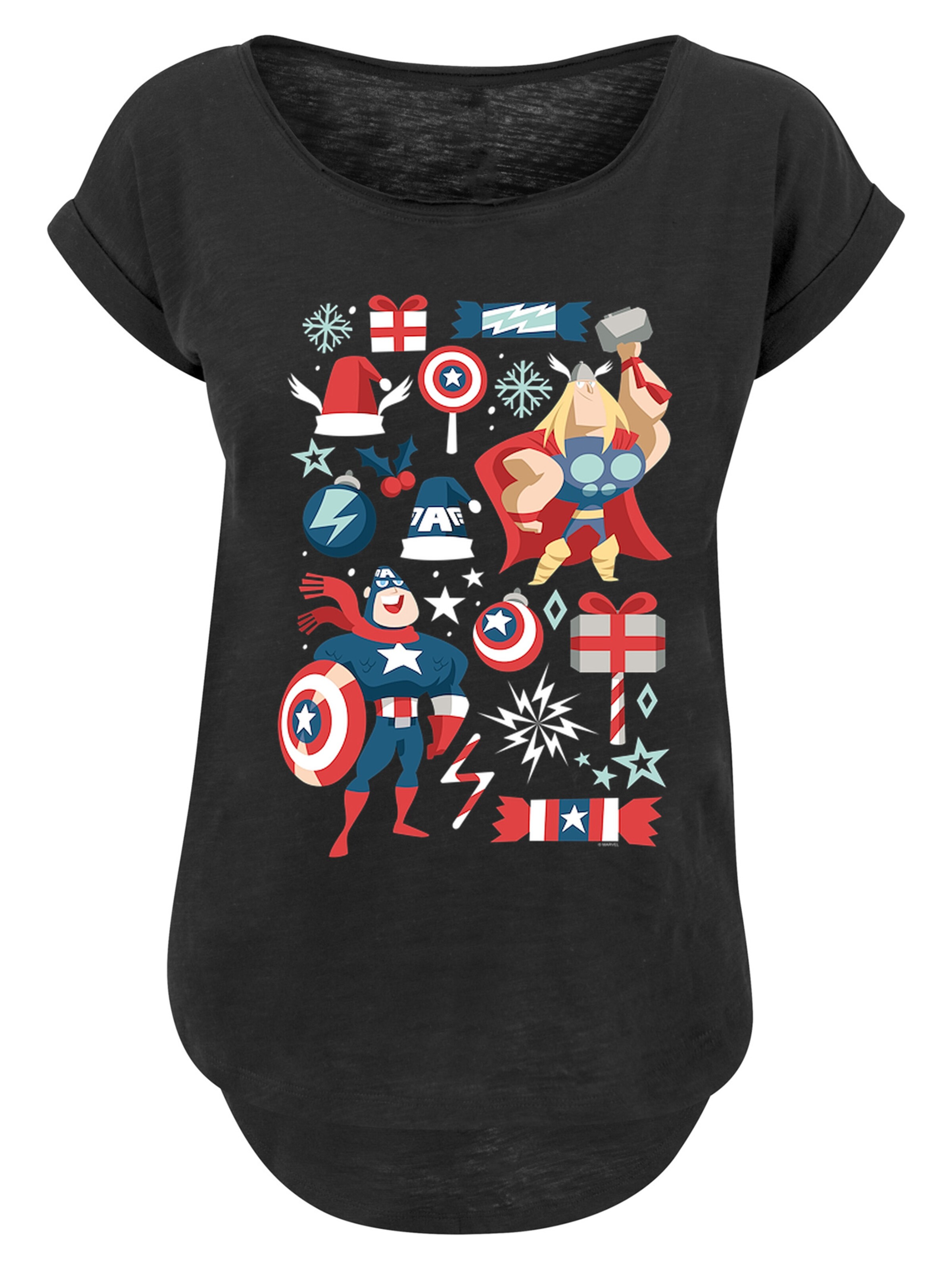 F4NT4STIC T-Shirt 'Marvel Universe ' in Schwarz: Vorderseite