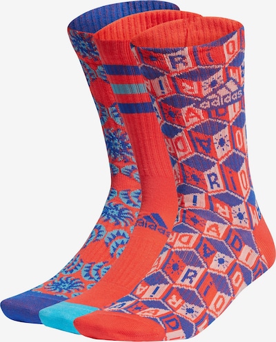 ADIDAS PERFORMANCE Sports socks in marine blue / Light blue / Red / White, Item view