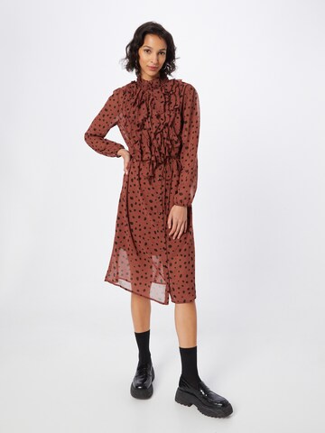 SAINT TROPEZ Shirt Dress in Brown: front