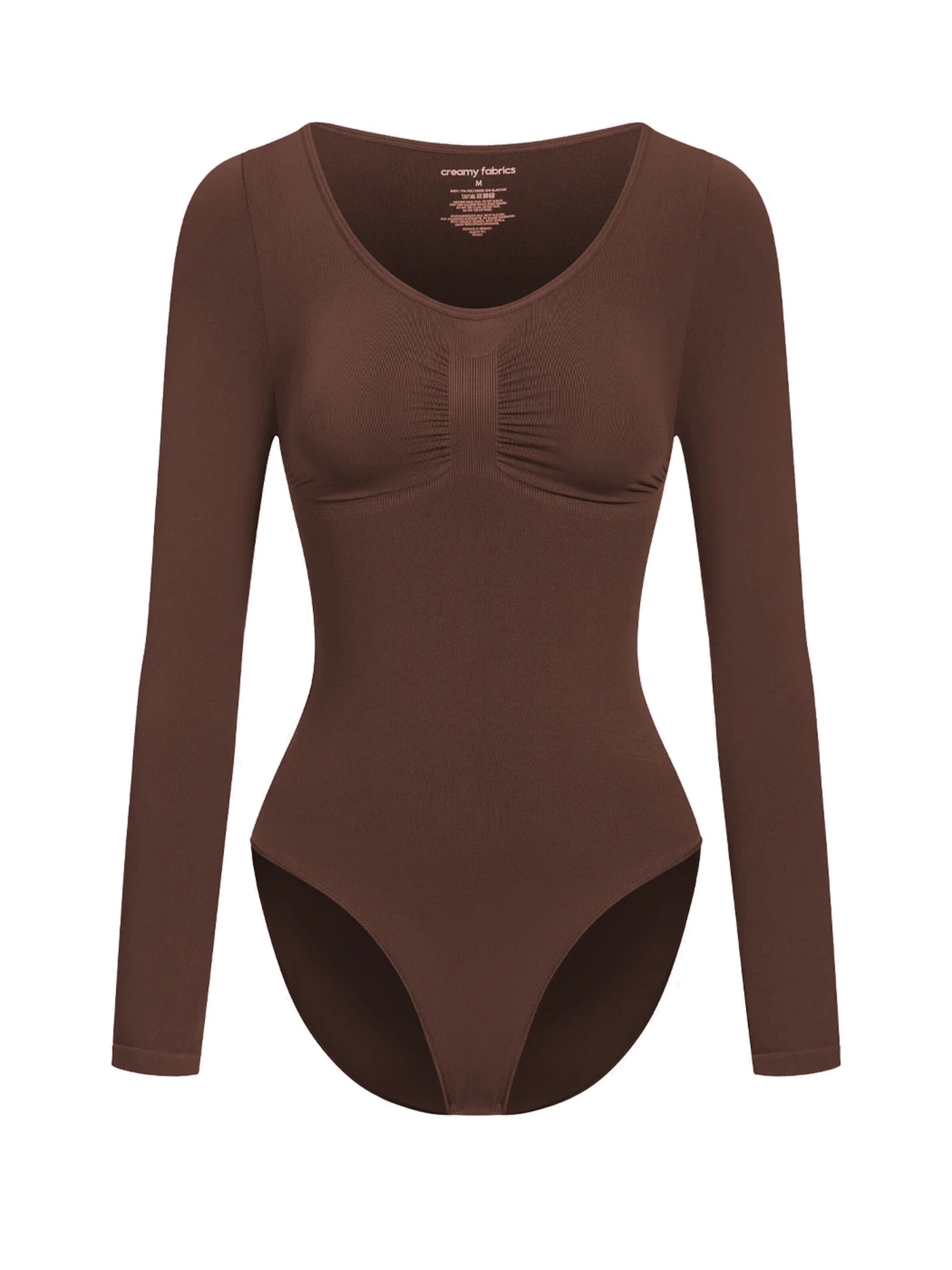 Body modelant 'Bodysuit Sculpting Shapewear Longsleeve mit Slip' cfab (formerly creamy fabrics) en marron : devant