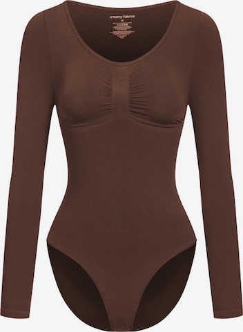 Body modelant 'Bodysuit Sculpting Shapewear Longsleeve mit Slip' cfab (formerly creamy fabrics) en marron : devant