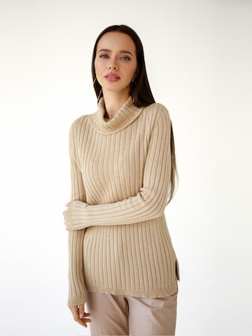 Anushka Pullover in Beige: Vorderseite