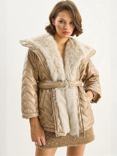 Bianco Lucci Sobretudo de inverno 'Puffer- und Daunenmäntel' em S-M em bege, Vista do artigo