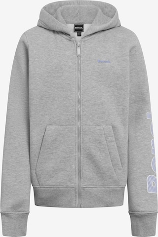 BENCH Zip-Up Hoodie in Grey: front