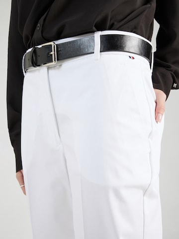 TOMMY HILFIGER Regular Trousers with creases in White