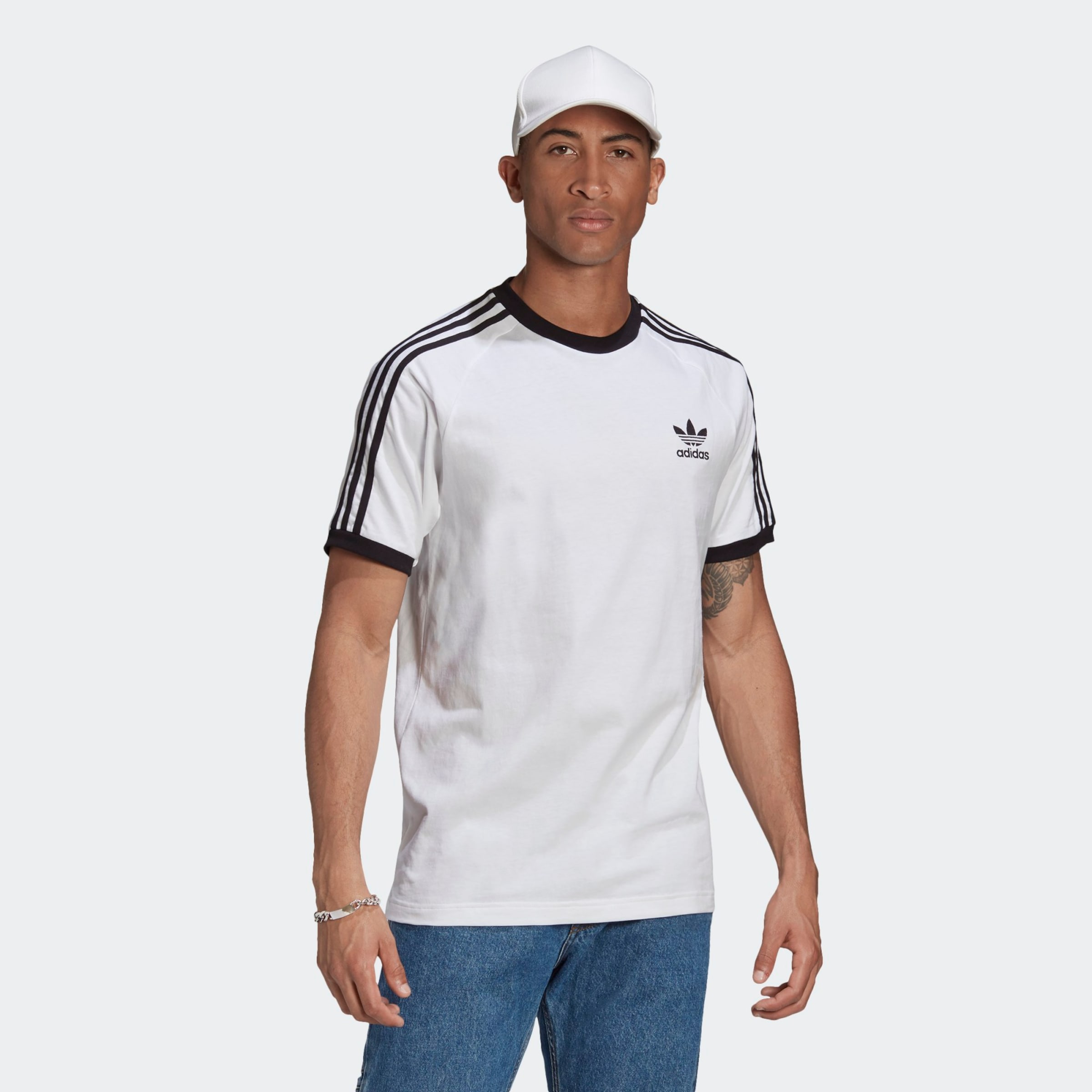 Männer Shirts ADIDAS ORIGINALS T-Shirt in Weiß - QJ11304 Männer Shirts ADIDAS ORIGINALS T-Shirt in Weiß - QJ11304