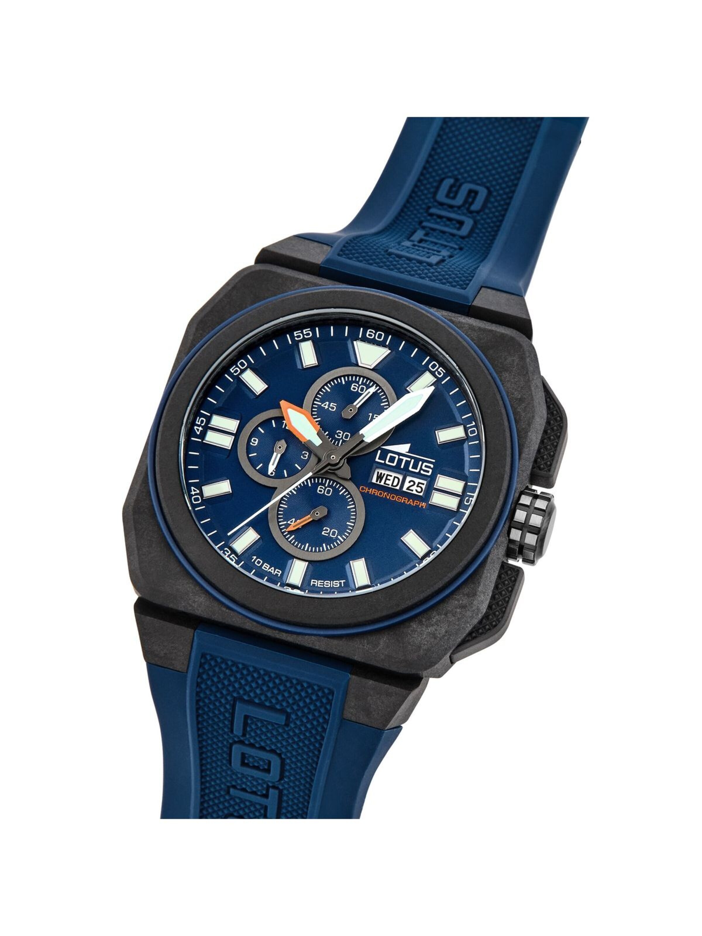 Montre à affichage analogique Lotus en bleu
