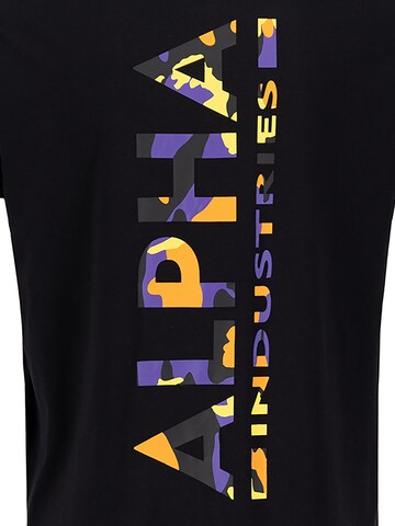 ALPHA INDUSTRIES Shirt 'Backprint' in Schwarz