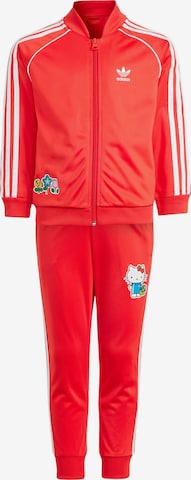 sarkans ADIDAS ORIGINALS Treniņtērps 'Hello Kitty Sst': no priekšpuses