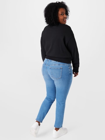 Slimfit Jeans de la Tom Tailor Women + pe albastru