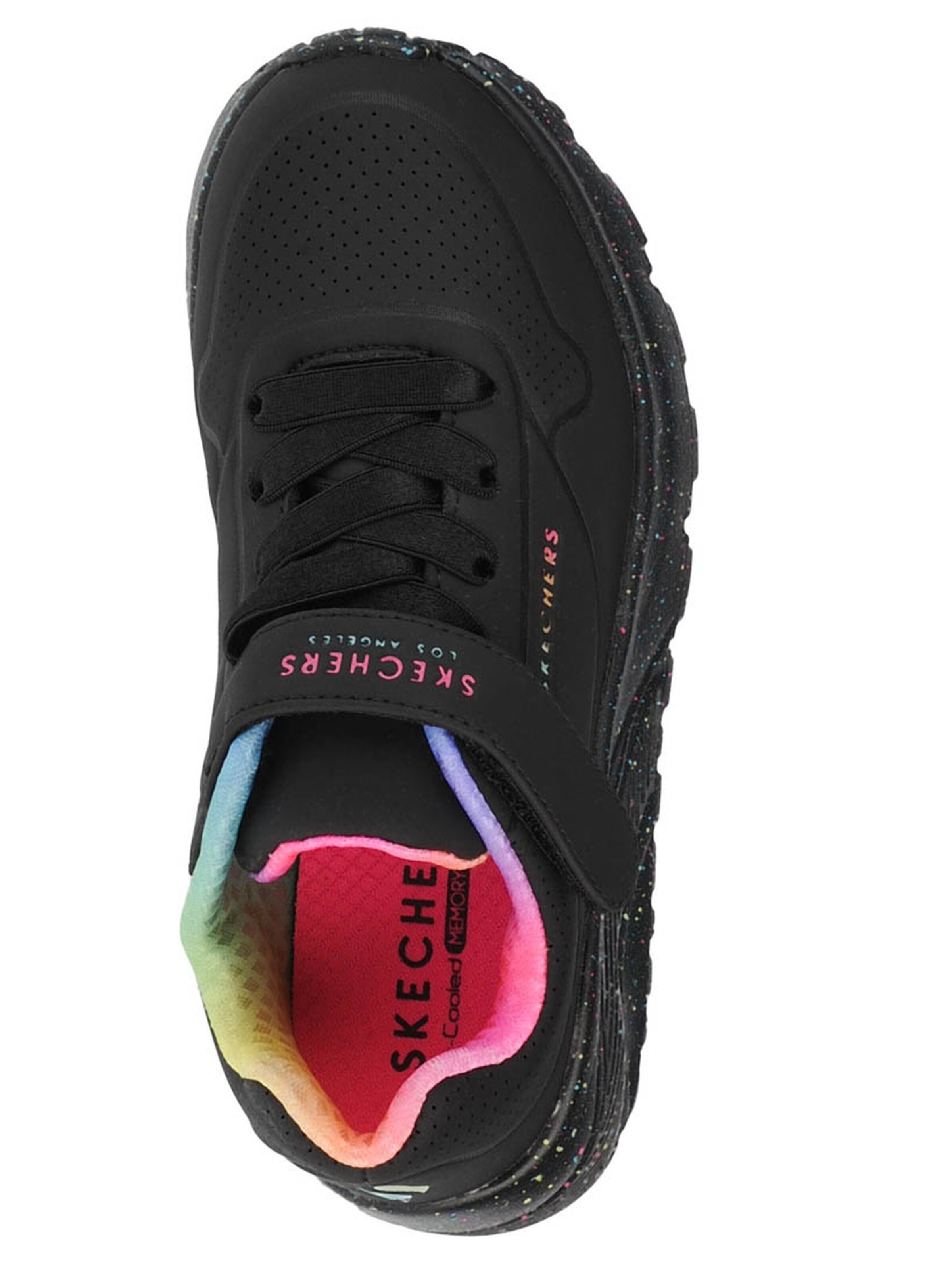 SKECHERS Sneaker 'Skechers Uno Lite Rainbow Specks'‌‌‌‌‌ in Schwarz