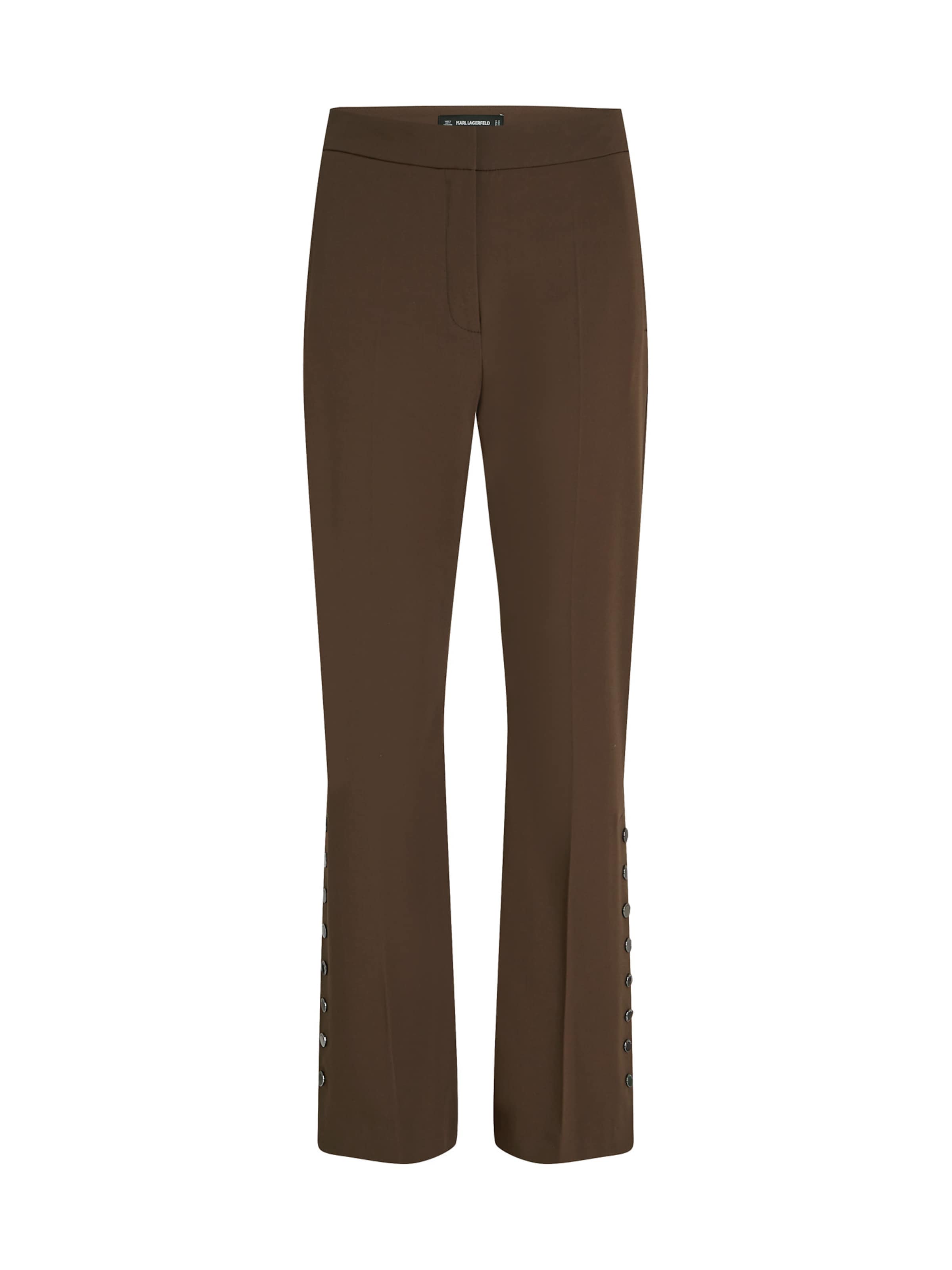 Karl Lagerfeld Calças com vincos em castanho, Vista do artigo