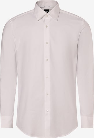 BOSS Business Shirt in White: front