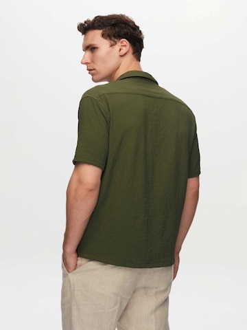 D’S Damat Regular fit Overhemd in Groen