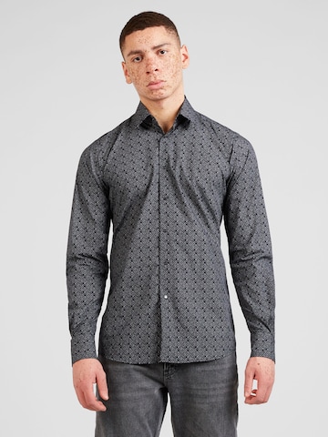 Karl Lagerfeld - Regular Fit Camisa em cinzento: frente