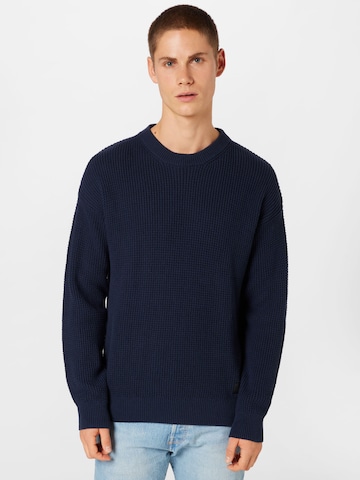 !Solid Пуловер 'Dryden' в синьо: отпред