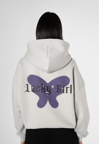 Felicious Sweatjacke 'Lucky Girl' in Grau: Vorderseite