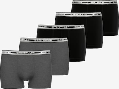 TOM TAILOR Bokserishortsit värissä tummanharmaa / musta, Tuotenäkymä