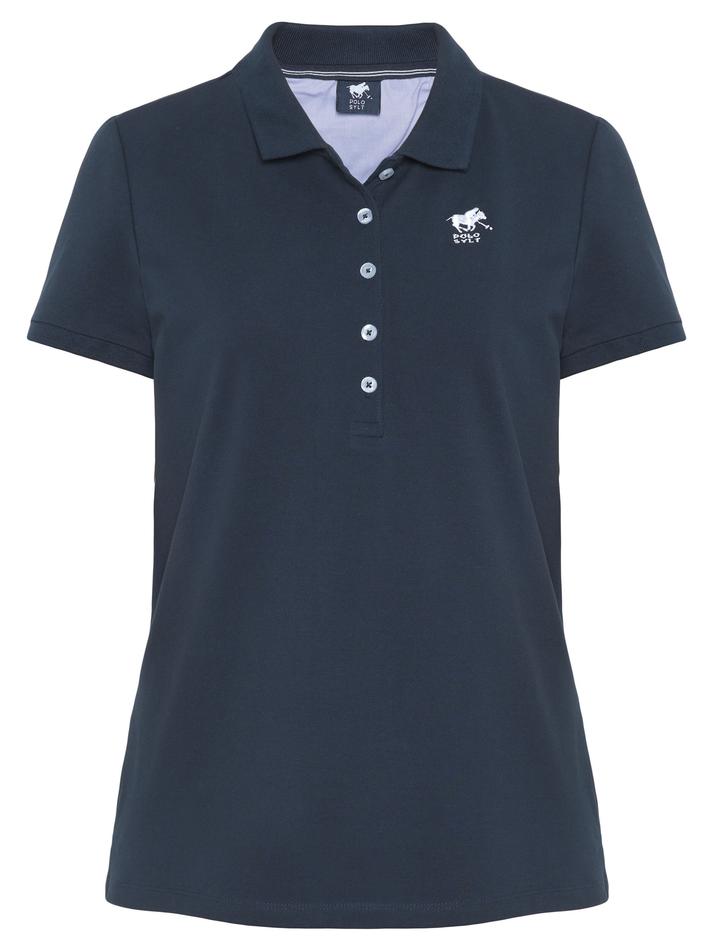 Polo Sylt Polo ' mit langer Knopfleiste ' in Blau: Vorderseite