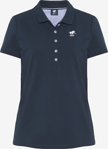 Polo Sylt Polo ' mit langer Knopfleiste ' in Blau: Vorderseite