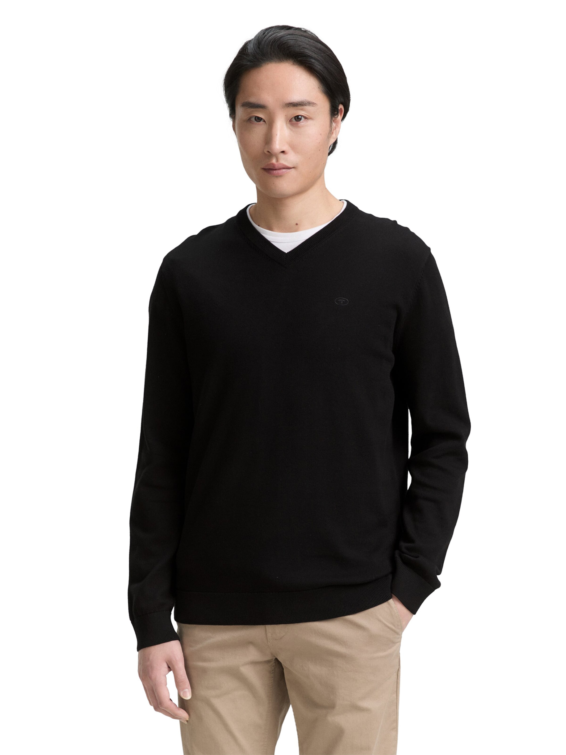 TOM TAILOR Свитер в Черный: спереди