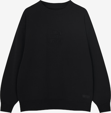 Sweat-shirt Pull&Bear en noir : devant