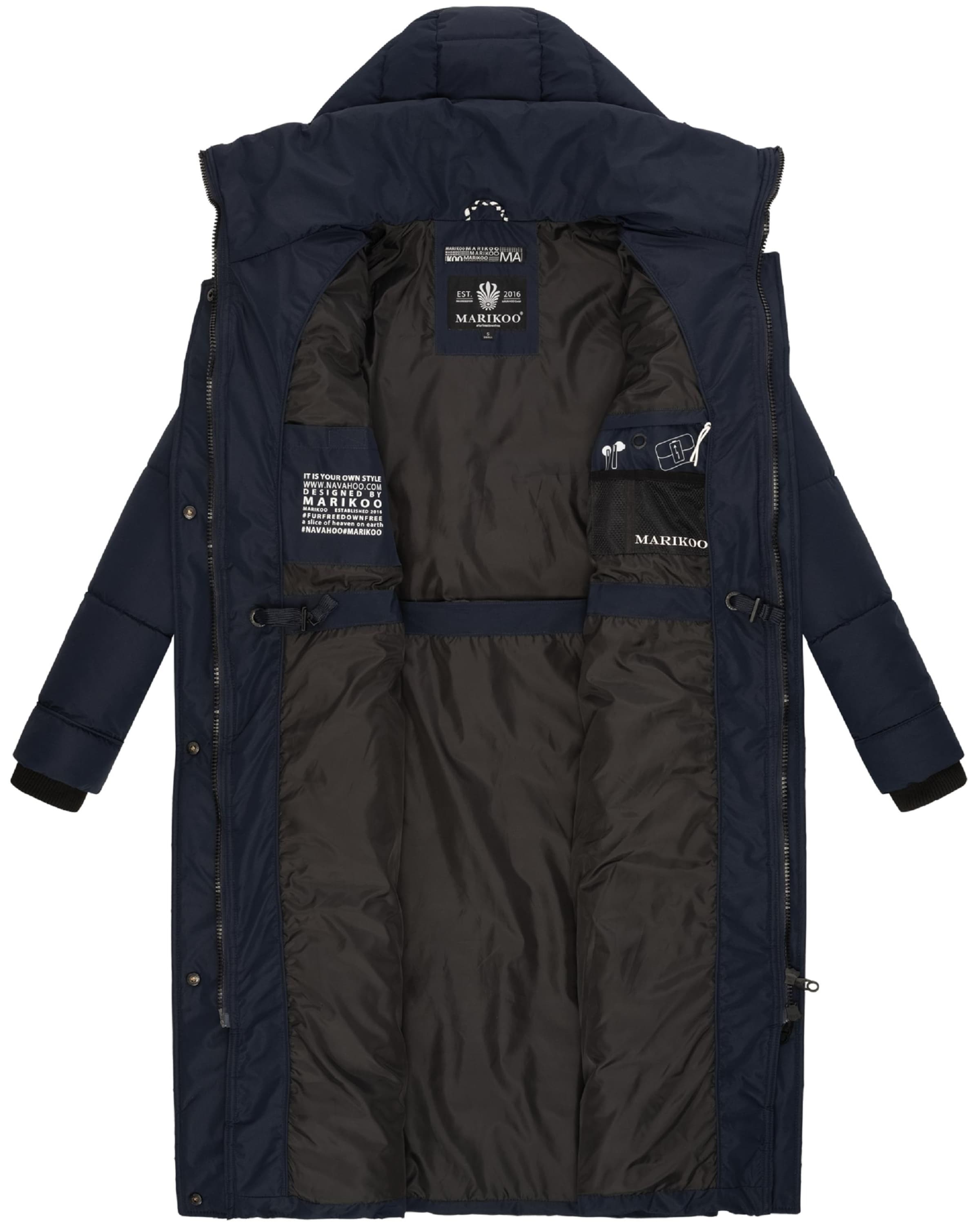 MARIKOO Talvemantel 'Ayumii', värv sinine