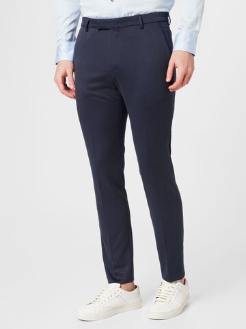 JOOP! Slim fit Pleated Pants 'Gun' in Blue: front