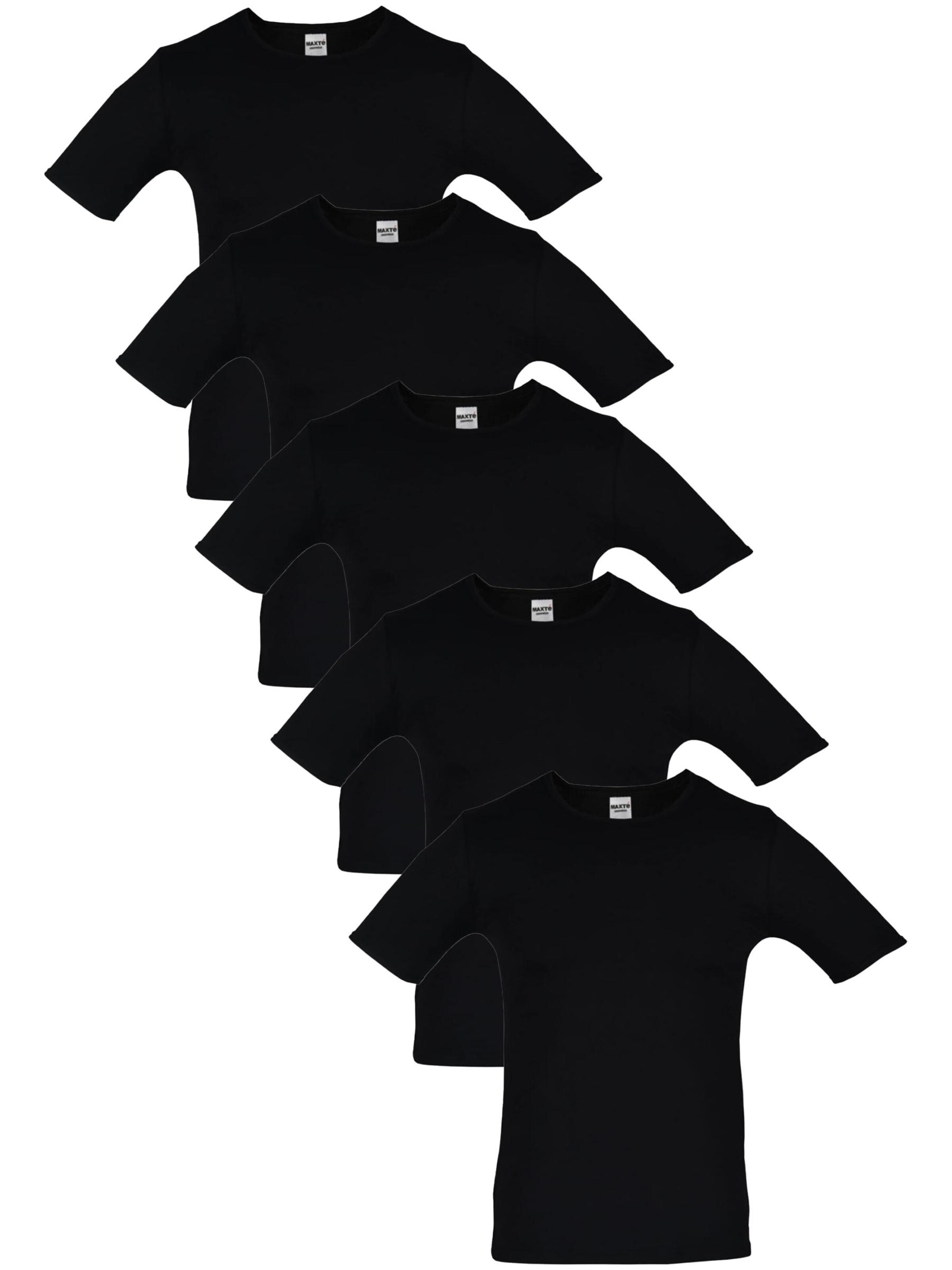 Maillot de corps 'BASIC MAX T-Shirt Men 5er Pack' Maxte en noir