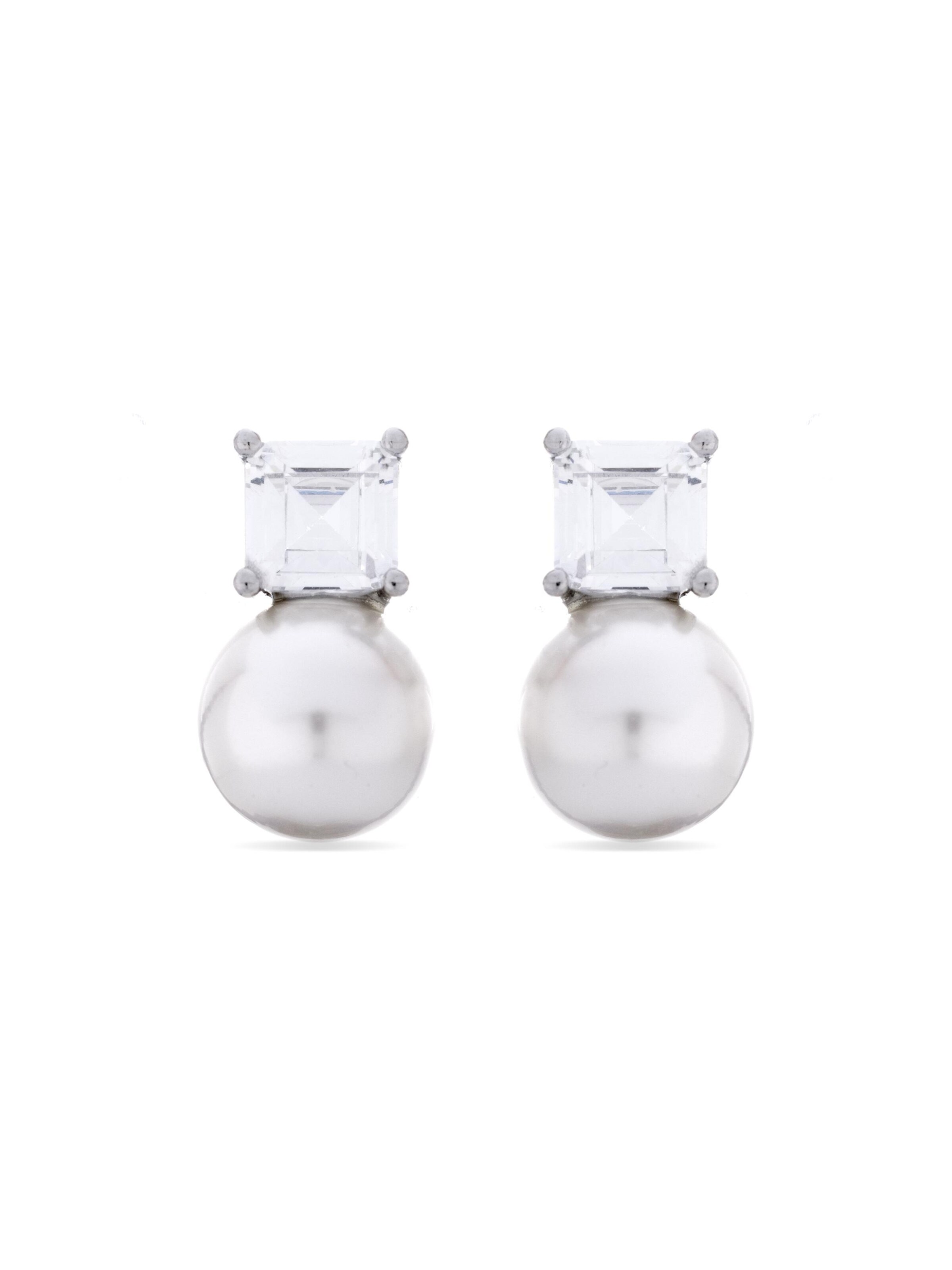 Luxenter Øreringe 'Amvis' i hvid: forside