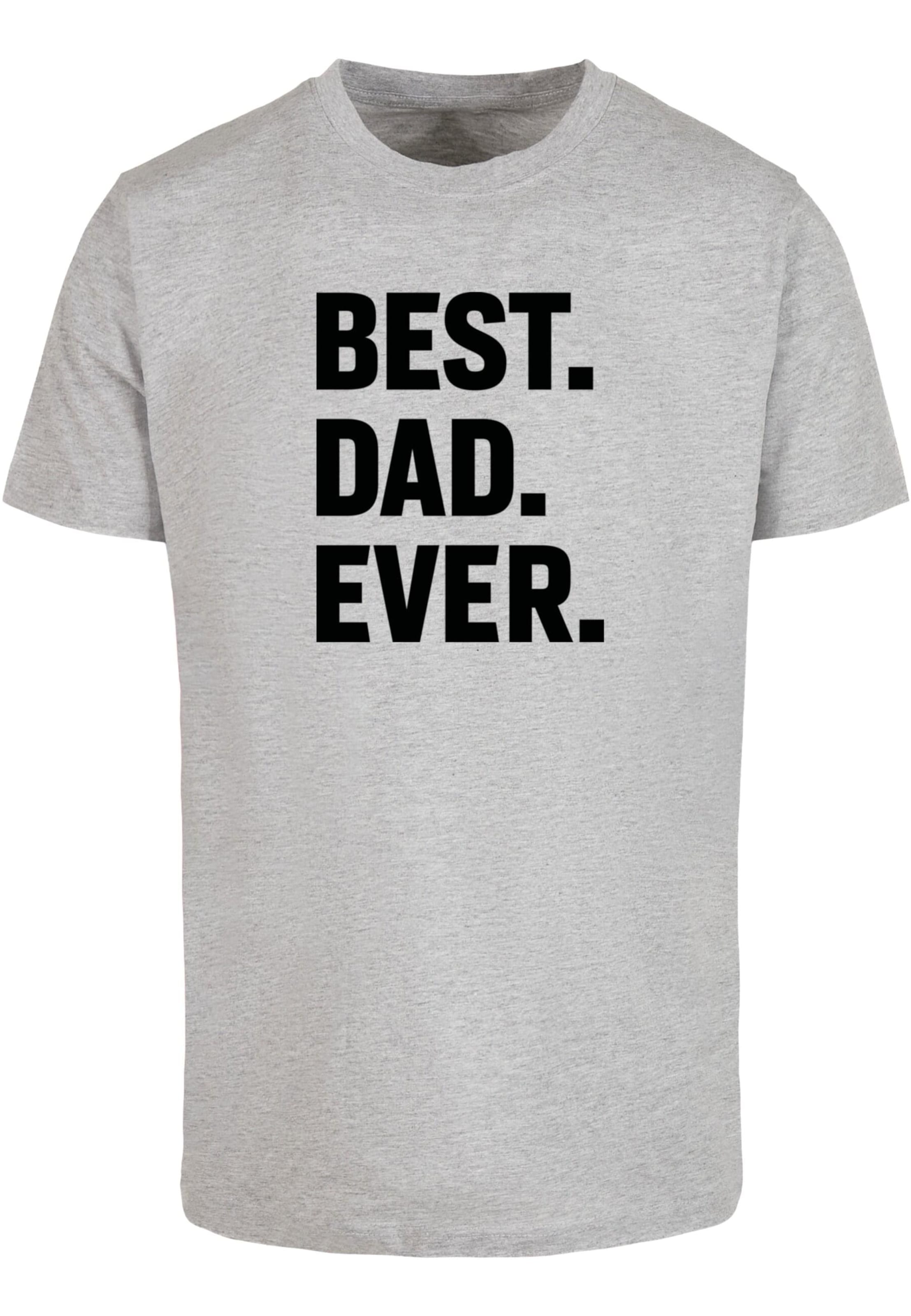 Merchcode Tričko 'Fathers Day - Best Dad Ever' - Sivá: predná strana