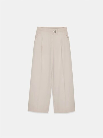 Dilvin Wide leg Pants in Beige: front