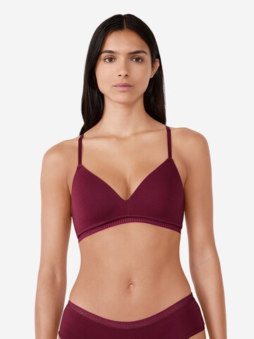 Triangolo Reggiseno 'Happily We Care' di ETAM in rosso: frontale