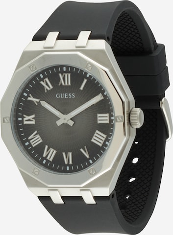 GUESS - Reloj analógico en negro: frente