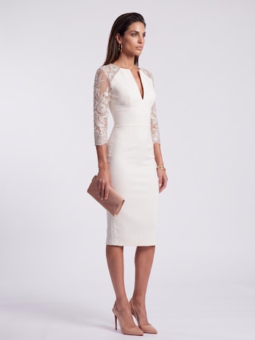 AUDRAY - Vestido de bainha 'ROMY' em bege: frente