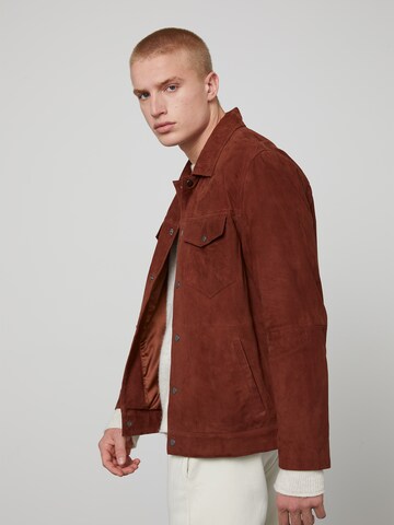 Veste mi-saison 'Joey' DAN FOX APPAREL en marron : devant