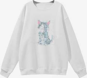 Sweat-shirt 'INS Style' GORHEY en blanc : devant