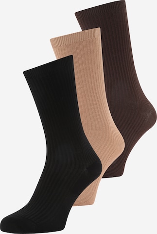 BeckSöndergaard Regular Socks in Brown: front