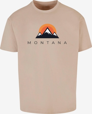 Merchcode Shirt 'Montana' in Beige: voorkant