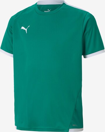 T-Shirt fonctionnel 'TeamLIGA' PUMA en vert : devant