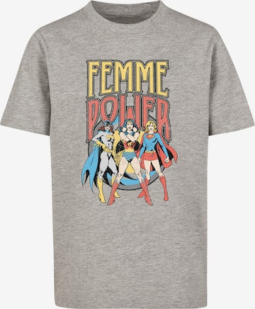 T-Shirt 'DC Comics Wonder Woman Femme Power' F4NT4STIC en gris : devant