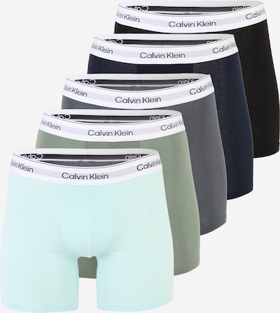 Boxer trumpikės iš Calvin Klein Underwear, spalva – tamsiai mėlyna / vandens spalva / bazalto pilka / šviesiai žalia / juoda, Prekių apžvalga