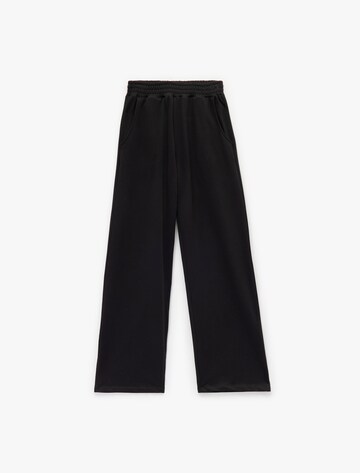 Koton Wide Leg Hose in Schwarz