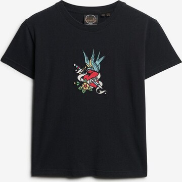 Superdry Shirt 'TATTOO' in Zwart: voorkant