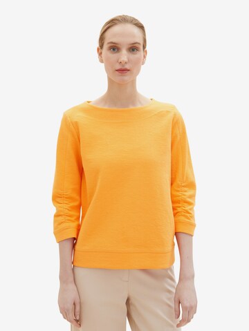 TOM TAILOR Μπλούζα φούτερ σε πορτοκαλί: μπροστά